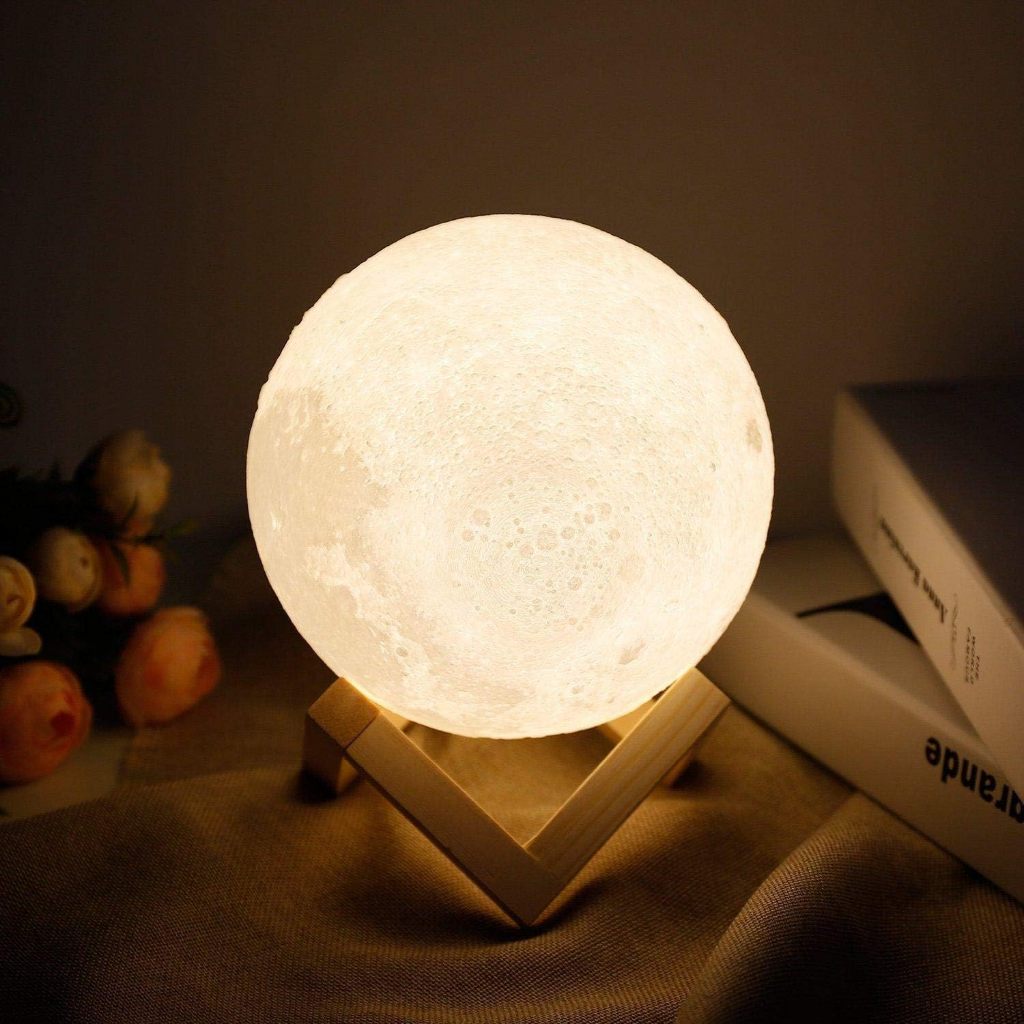 3D Moon Light LED Table Night Lamp Decoration Ins Girls Bedside Light MoonLight Study Lamp