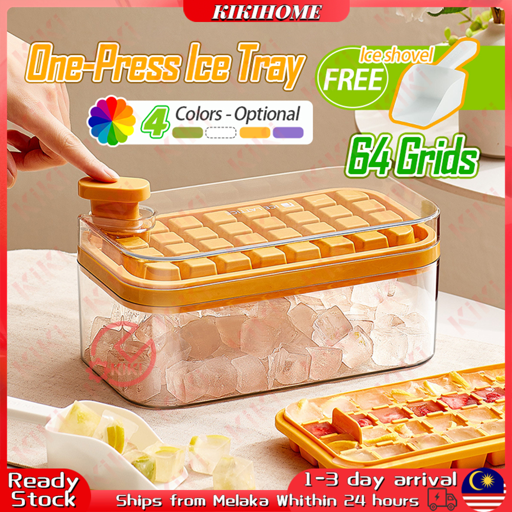 🔥 64-grid ICE Cube Maker Mould ICE Cube Tray With Top Cover Silicone Deicing Baby Food Storage Food Grade 冰格模具