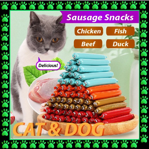 [Buy 10 Free 1] Cat Dog Pet Food Snack Cat Dog Sausage Makan.. Cat