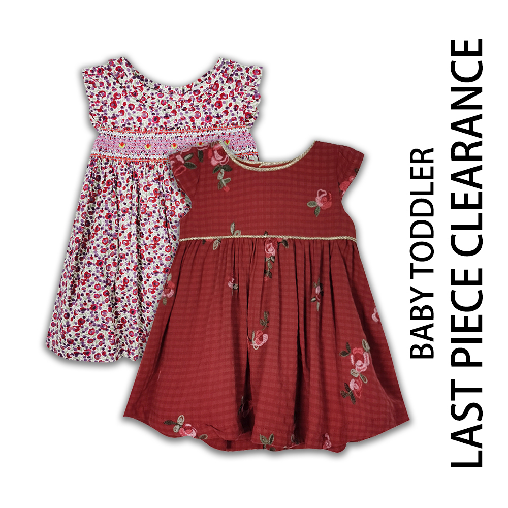 Mini Pink Baby Girl Dress Clearance - Party Smocked Dress