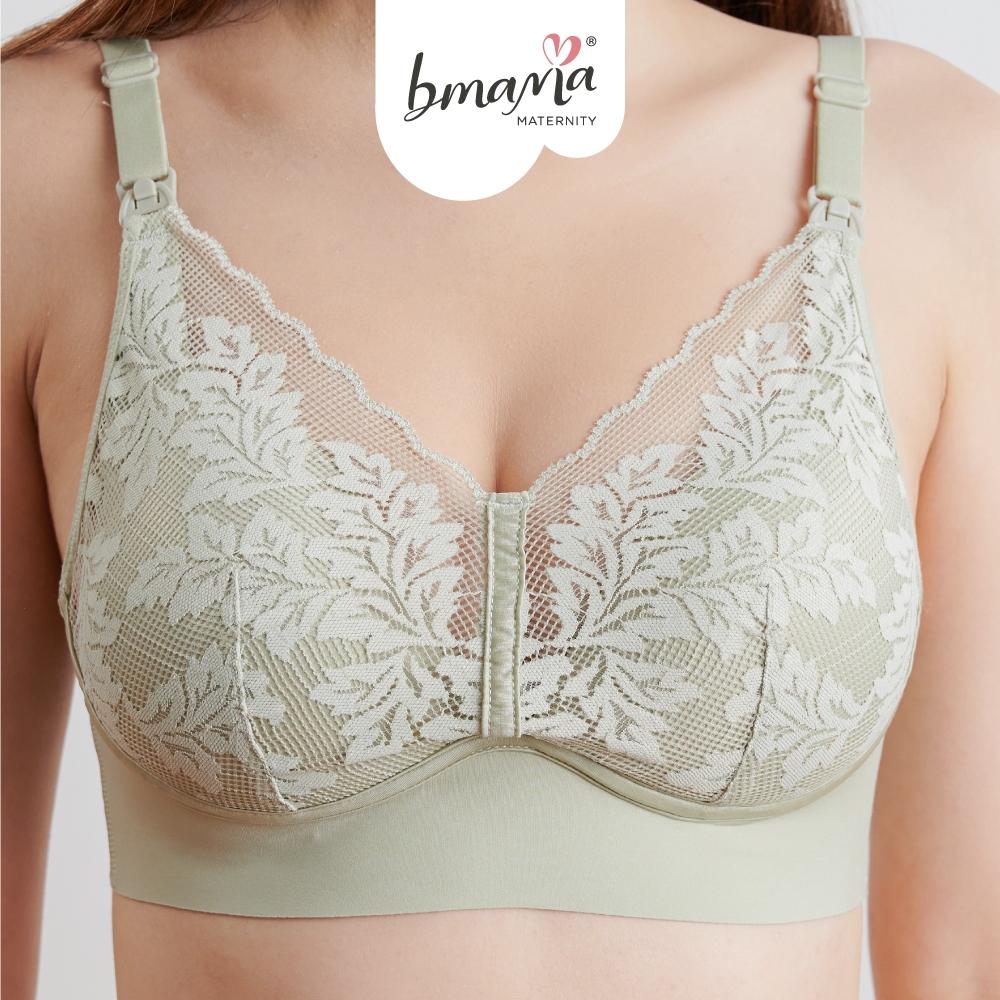 Bmama 3D Mulberry Silk Lace Nursing Bra [Free 2 Pcs Bra Extender] BR512