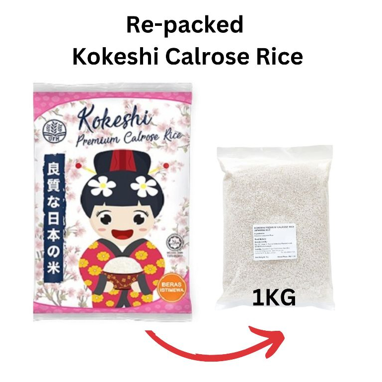 REPACK Japonica Calrose Rice 1kg Premium Japanese Sushi Rice