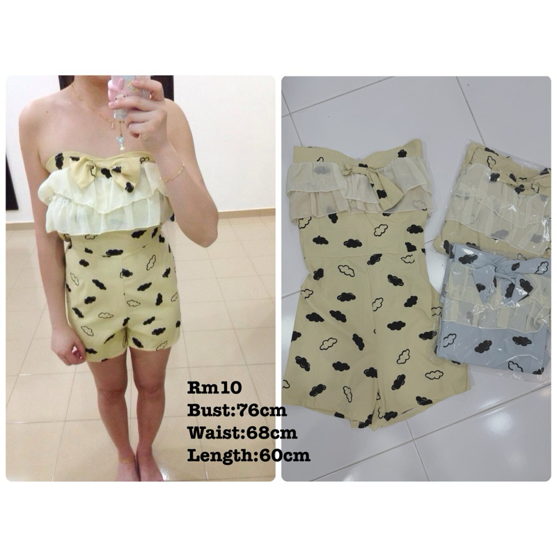 Thai women's tube top jumpsuit 泰国女装抹胸连体裤