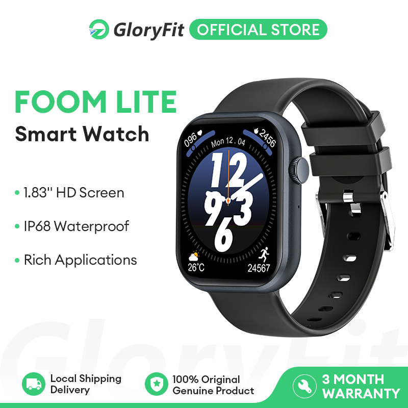 Gloryfit FOOM LITE Smart Watch Bluetooth Call Men Custom Wallpaper Heart Rate Monitoring Women Health Monitor Watch New