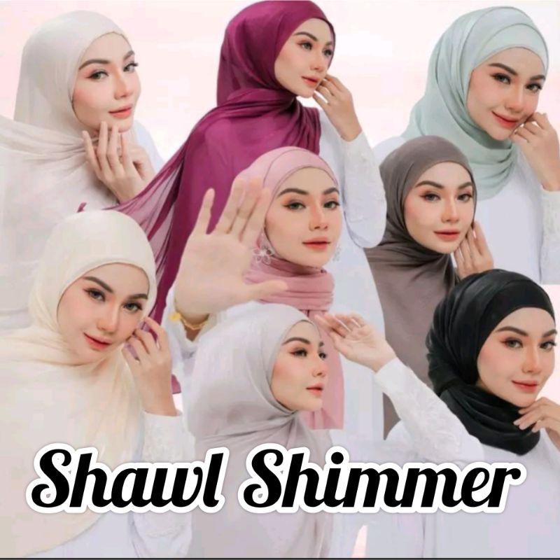 READY STOCKShawl Shimmer Silk Viral High Quality - WHOLESALE Shawl Shimmer- Shawl GLOSSY