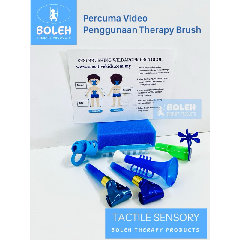 BOLEH Sensory Brush Terapi Combo Pack, Wilbarger Protocol for Autism,ADHD, Speech Delay, Occupational Therapy