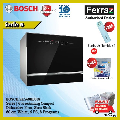 Bosch SKS68BB008 Series 6 Compact Dishwasher / Bosch Dishwasher / Bosch Table Top Dishwasher