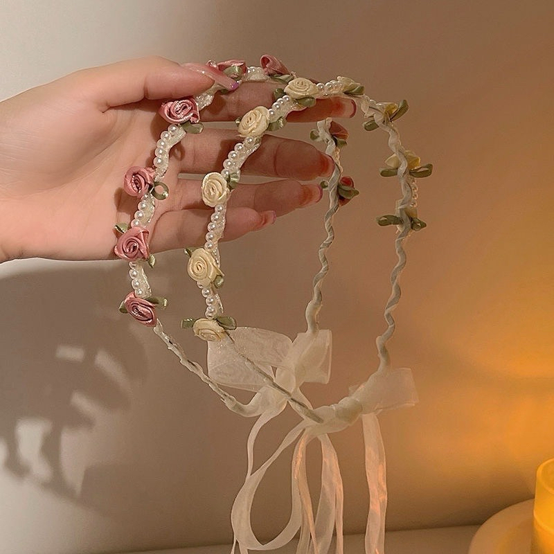Flower Crown Hoop fairy Bridal Headband Cekak Rambut Wreath Wedding Bunga Penganting Nikah Bridemaid Floral花环新娘伴娘发箍