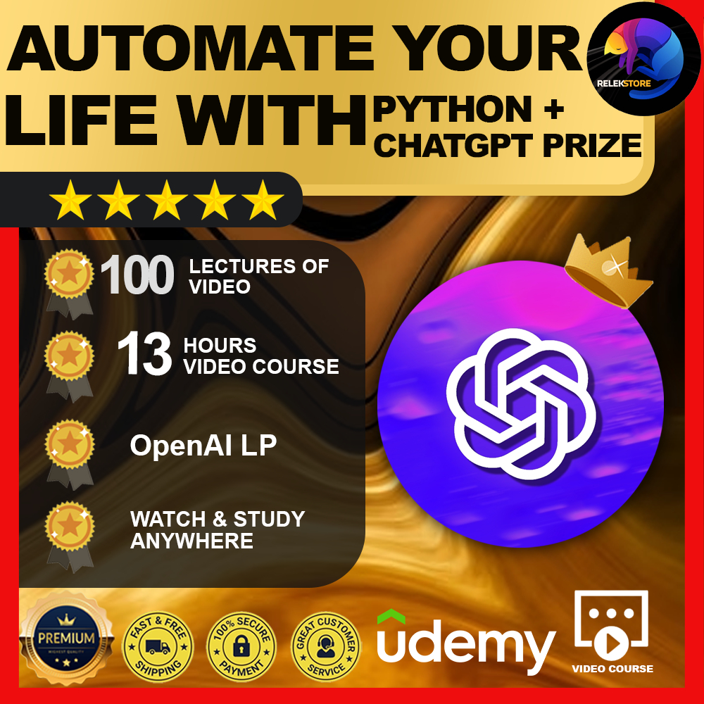[Video Course] Udemy – Automate Your Life With Python + ChatGPT Prize