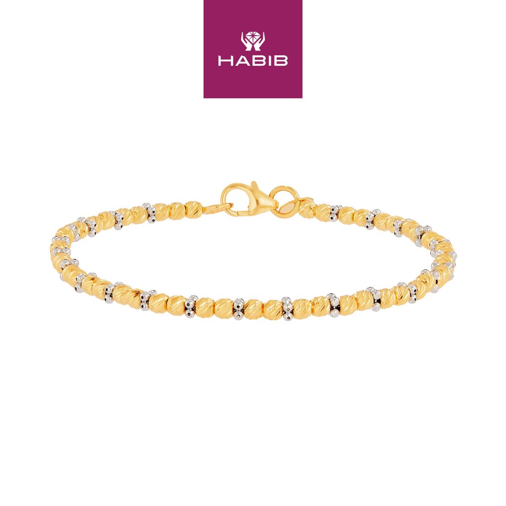 HABIB PICCOLO | Oro Italia 916 Yellow and White Gold Bracelet GW3241-BI (22K Gold)