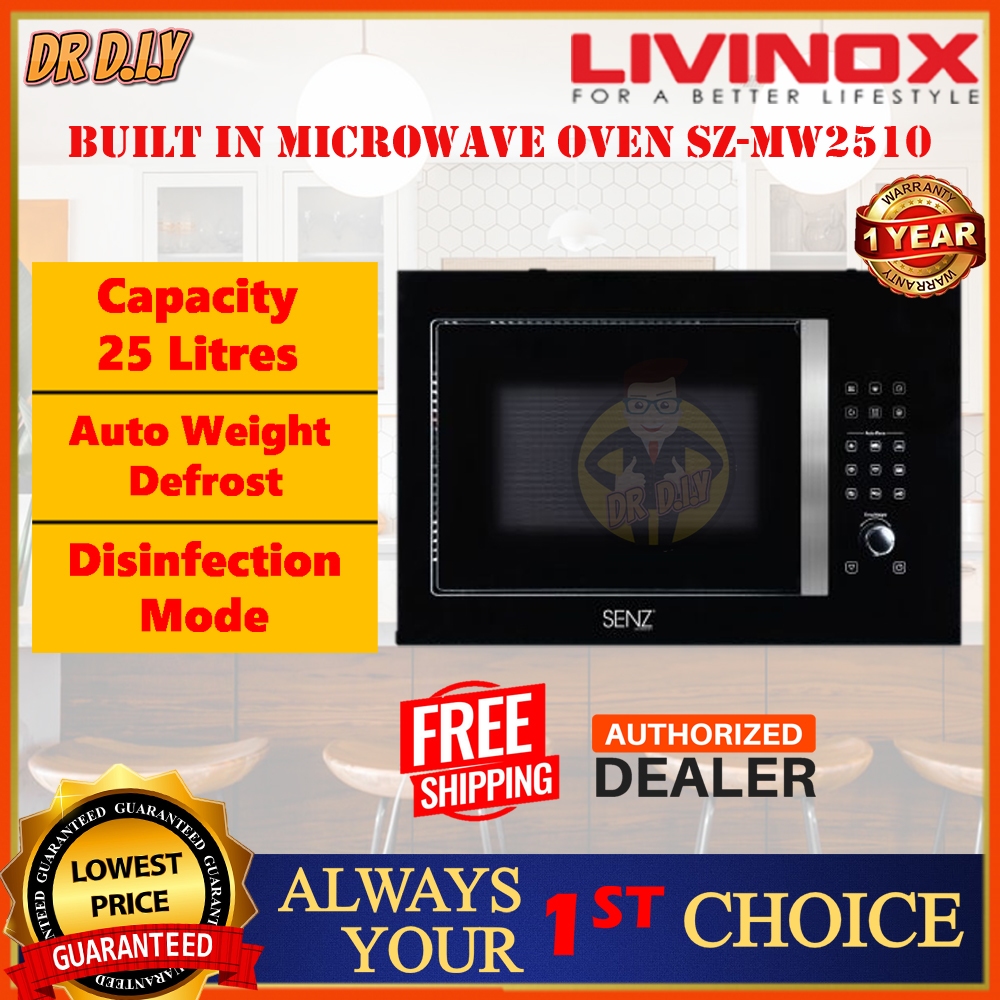 [FREE SHIPPING] Senz SZ-MW2510 25L Fully Digital Build-in Microwave Oven With 10 Auto Menu