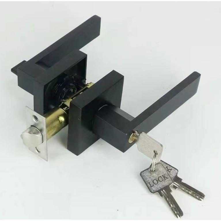 Durable Aluminum Alloy Tubular Lever Door Lock Set for 35-45mm Doors