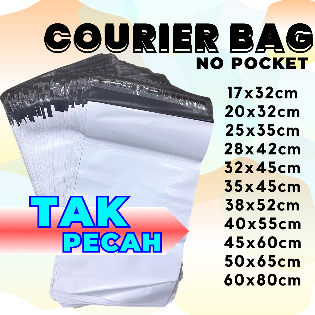 Heavy Duty Courier Bag Parcel Bag Packaging Flyers Kurier 快递袋 Tebal