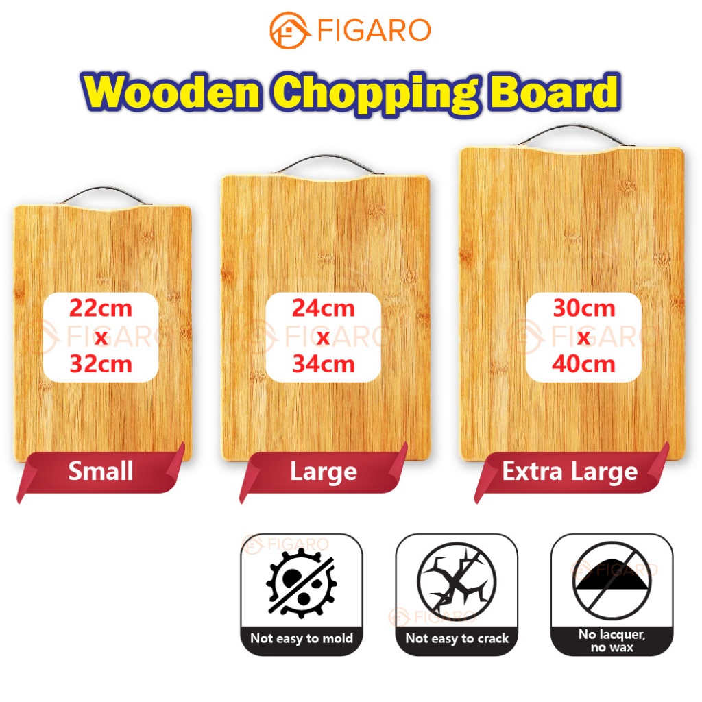 Figaro Household Bamboo Chopping Boards Wooden Cutting Board Papan Pemotong Kayu Chopping Board Wood 切菜板 砧板