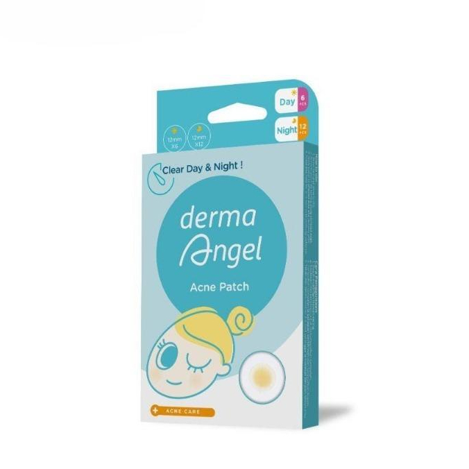 [ PEK JIMAT ] DERMA ANGEL Acne Patch Day 6s + Night 12s - (total 18pcs)