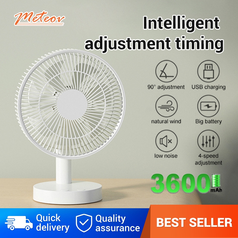 Table Fan small cooling desktop fan mini 4 speed adjustable USB rechargeable portable fan home office table fan usb fan