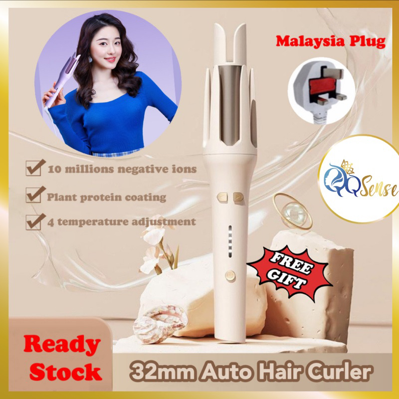 Automatic Hair Curler Ceramic Curler 蛋卷 自动卷发棒32mm Hair Curling Machine Auto Hair Curler Hair Roller kerinting rambut 卷发器