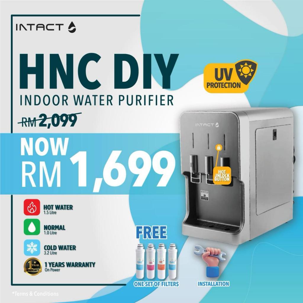 (CERTIFIED) Intact HNC Indoor Water Purifier(Mineral based water Ph 7) / Penapis Air Dalam Rumah