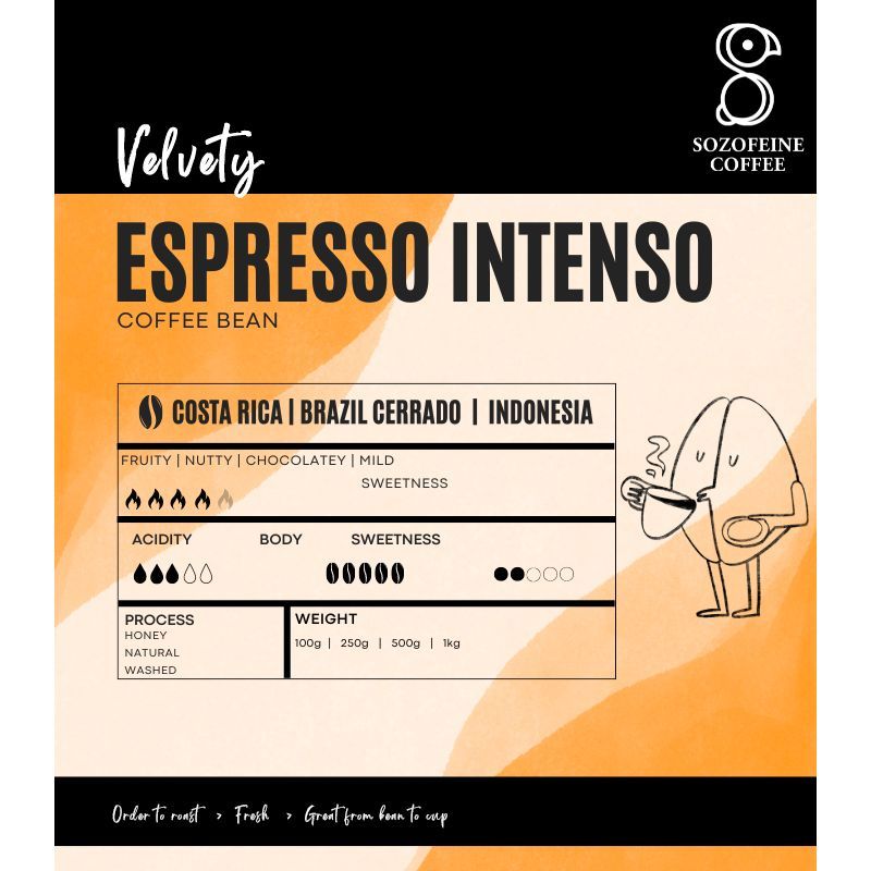 Espresso Intenso-Freshy Roasted Coffee Blend Bold and Sweet-Espresso- French Press