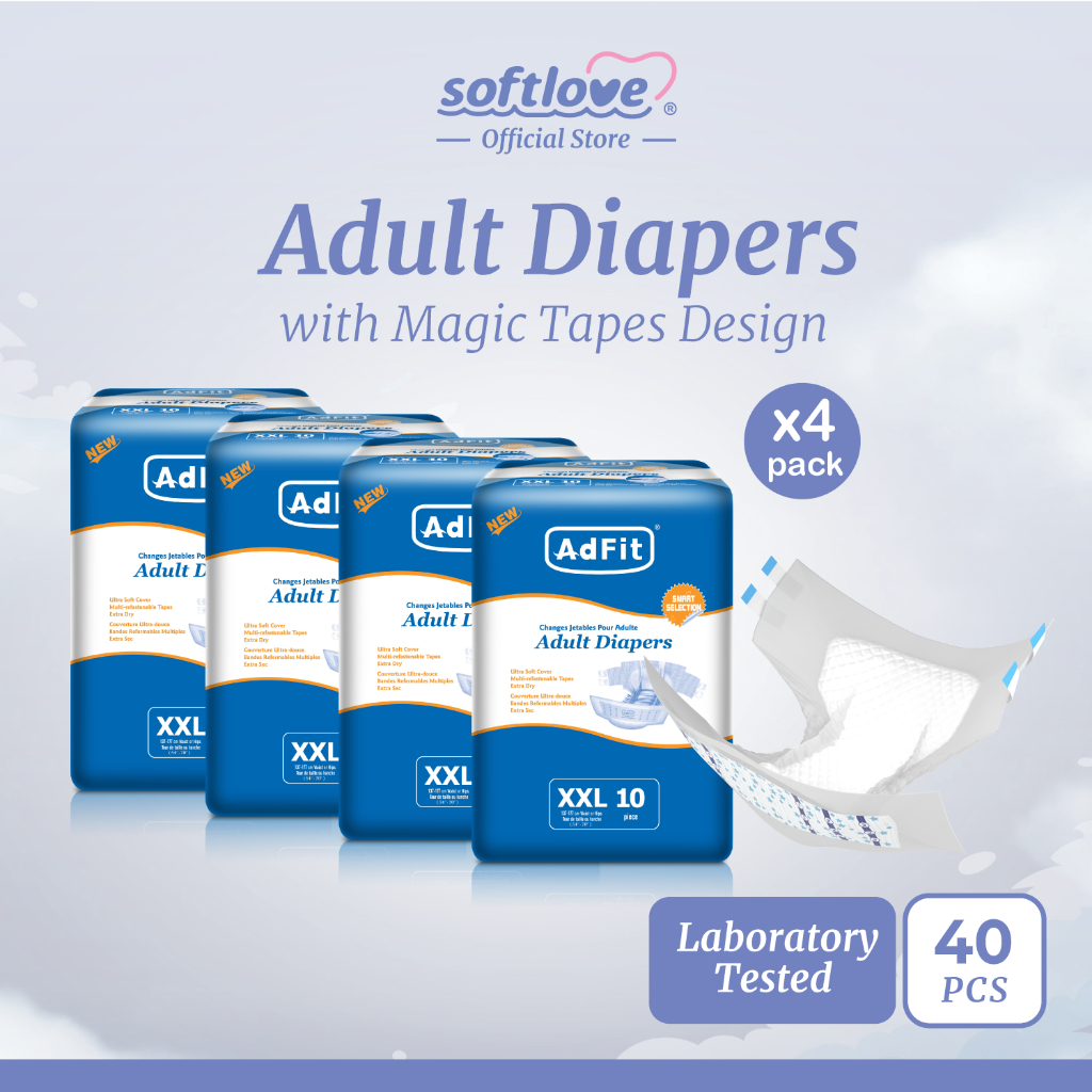 Adfit | Adult diaper | TAPE | 4 packs combo