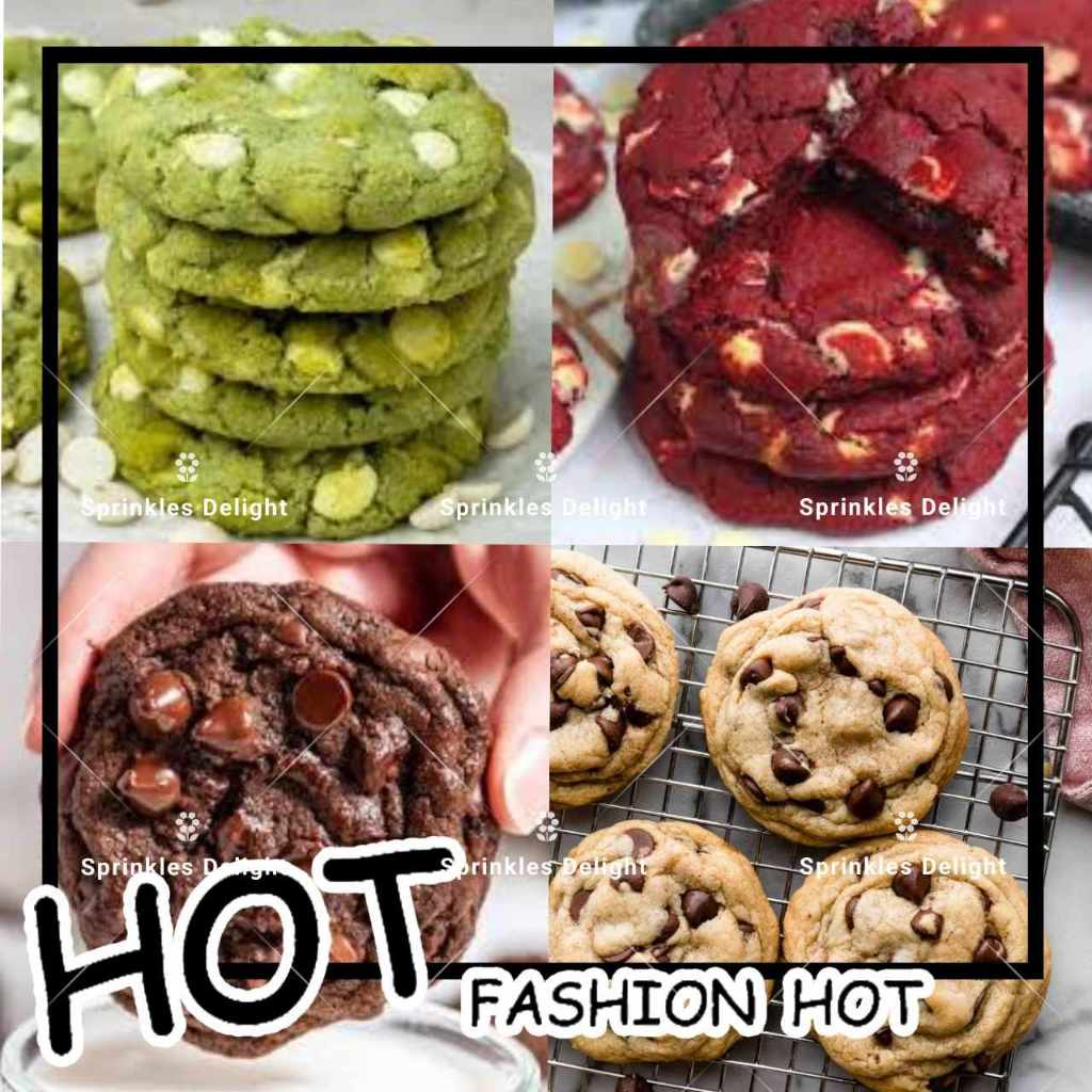 Soft Cookies Chocolate Red Velvet Walnut Matcha Cookies