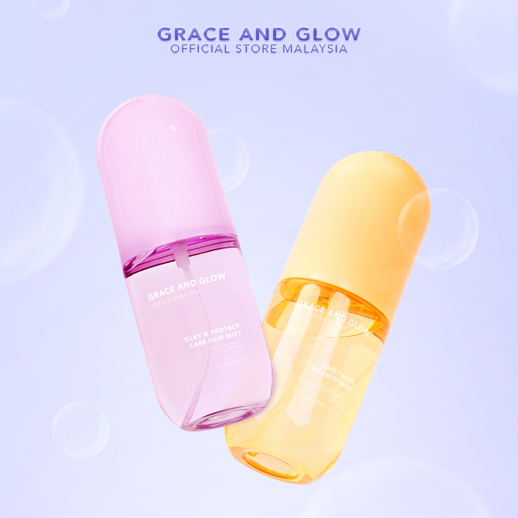 Grace and Glow New Special Bundle 2in1 Black Opium Silky Hair Vitamin Mist + Daisy Hair Mist Nutrition Parfum Rambut