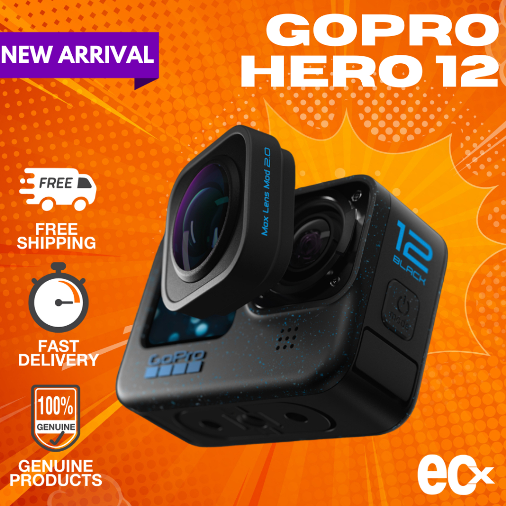 [Ready Stock] - GoPro HERO12 / HERO 12 Black 5.3K60 10-Bit HDR Video 27MP HyperSmooth 6.0 Action Camera