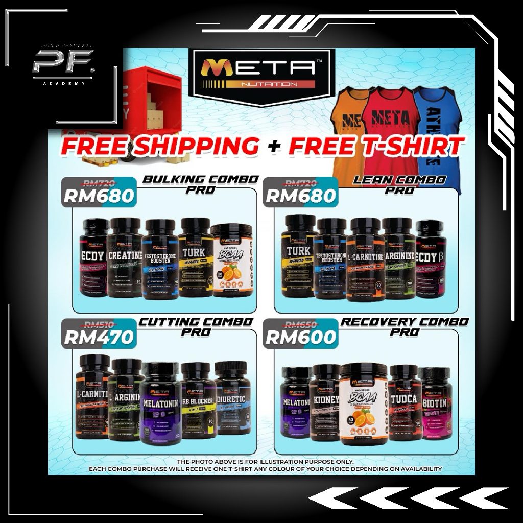 (HOT ITEM) PRO COMBO BULKING/CUTTING/LEAN/RECOVERY BY META NUTRITION PFITNESS MUSCLESHOP