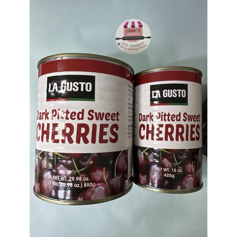La Gusto Dark Sweet Pitted Cherry 425g / 850g Black Forest Cake Cherries Heavy Syrup 黑森林蛋糕内陷 黑樱桃