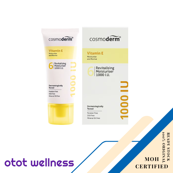 Cosmoderm Vitamin E Cream 1000 I.u + Minyak Rosehip (Krim Anti Parut/Kulit Kusam/Scars…