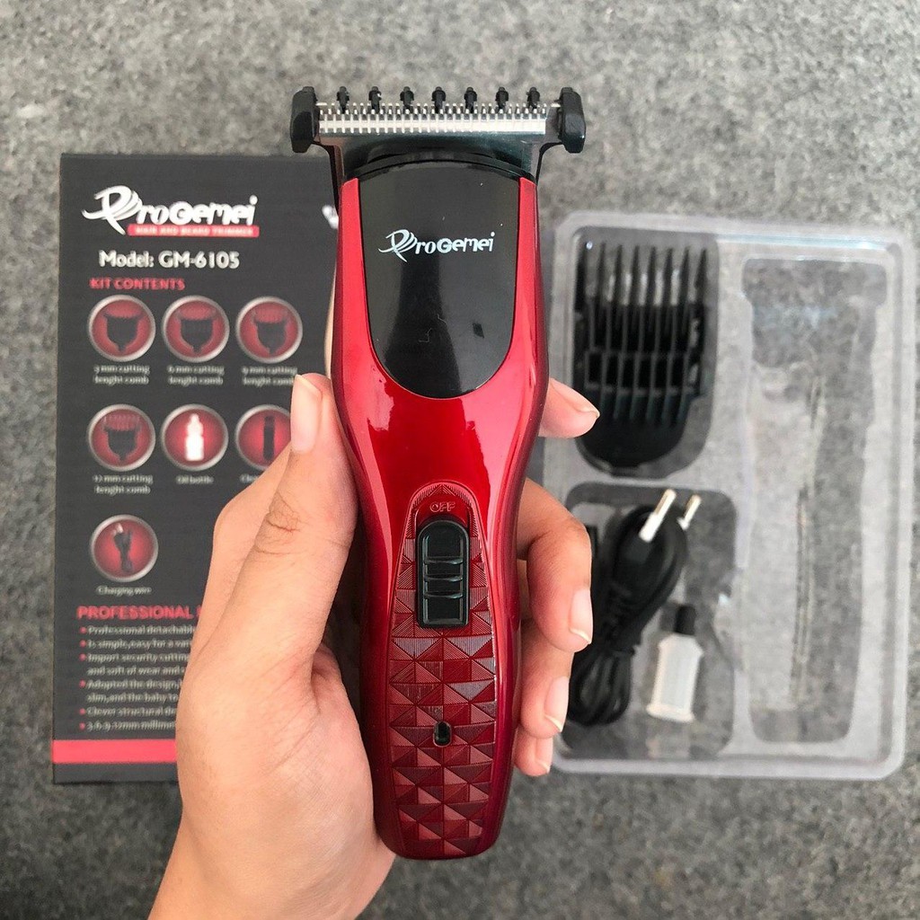 Original Geemy 6105 Professional Rechargeable Hair Clipper Hair Trimmer Hair Clipper Hair Shaver REACHAGEBLE EASY USE