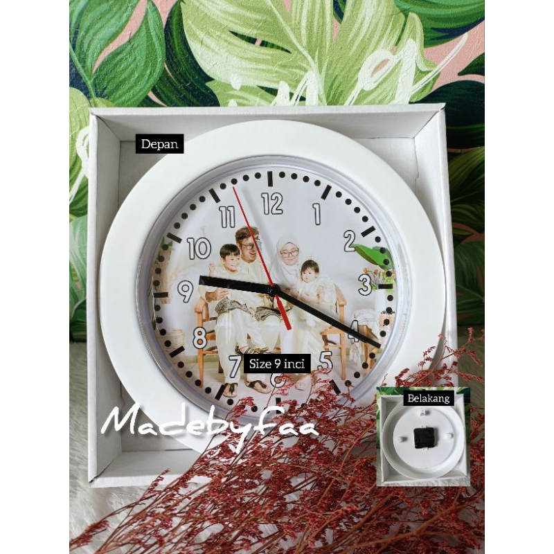 JAM DINDING CUSTOM/ BERCETAK/ HADIAH WEDDING/HADIAH HARI GURU/HADIAH JAM DINDING MURAH /WALL CLOCK