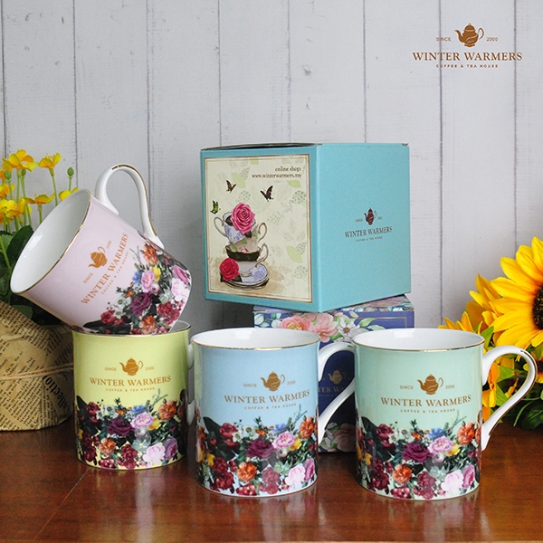 Winter Warmers 4 color flower Mug souvenir gift马克杯(花）礼盒礼品家用