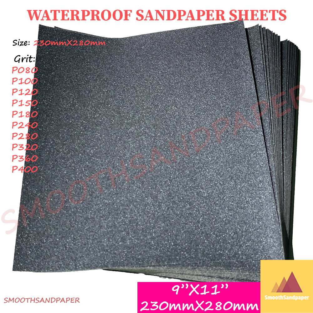 [Ready Stock] 100pcs Waterproof Sandpaper 9''x11'' | Kertas Pasir Kalis Air, Cat Kereta, Logam | 乳胶纸 耐水砂纸 image 4