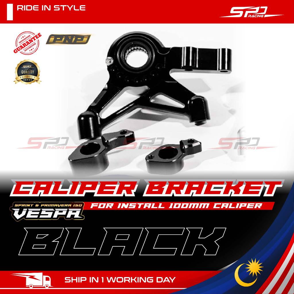 Motorcycle CNC Front Wheel Brake Caliper / Integrated Cover Bracket Component for VESPA SPRINT PRIMAVERA 150 GTS 250 300