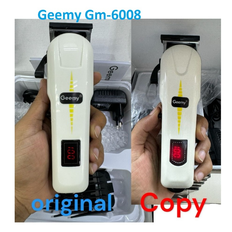 Geemy Gm6008 Rechargeable Hair Clipper and Trimmers cordless Hair Clippers Geemy Original and copy