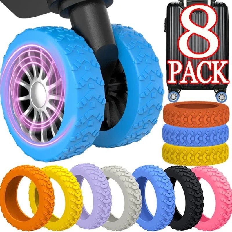 Protect your luggage wheels with our 8-piece set of travel protectors