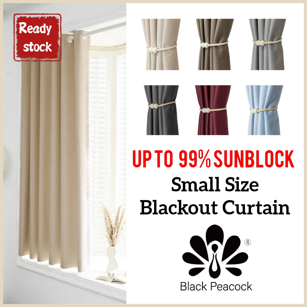 BlackPeacock【Stok Sedia】Langsir Pendek Tebal /Langir Pintu/Kalis Cahaya/Langsir Pendek/Short Curtain