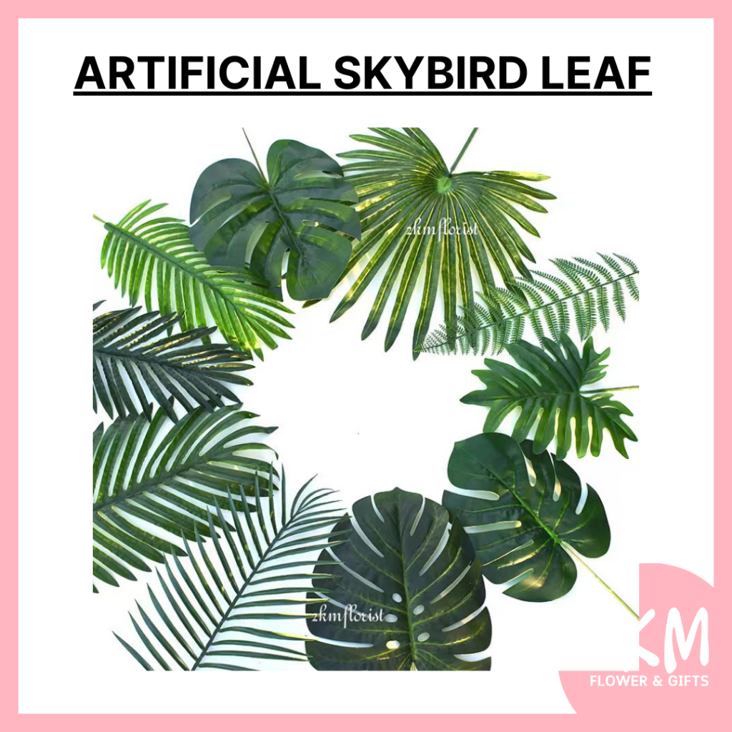 SKYBIRD ARTIFICIAL LEAF/TROPICAL LEAF / DAUN MONSTERA / TURTLE LEAF / DAUN TIRUAN / SIMULATION LEAF PARTY HOME DECOR