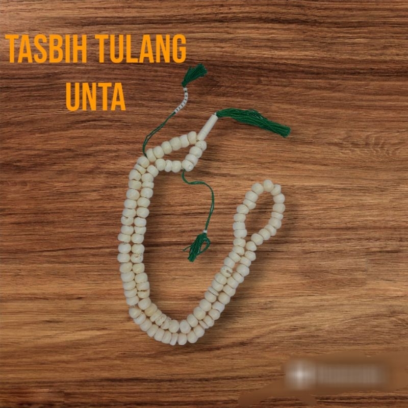 TASBIH TULANG UNTA 8MM 100 BIJI TULANG ORIGINAL