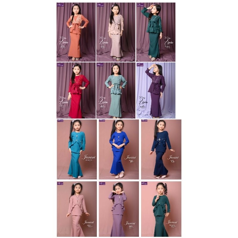 BAJU KURUNG JURANI / LIVIA / BAJU KURUNG MODEN BUDAK / BAJU KURUNG KANAK KANAK BAJU KURUNG BUDAK MURAH