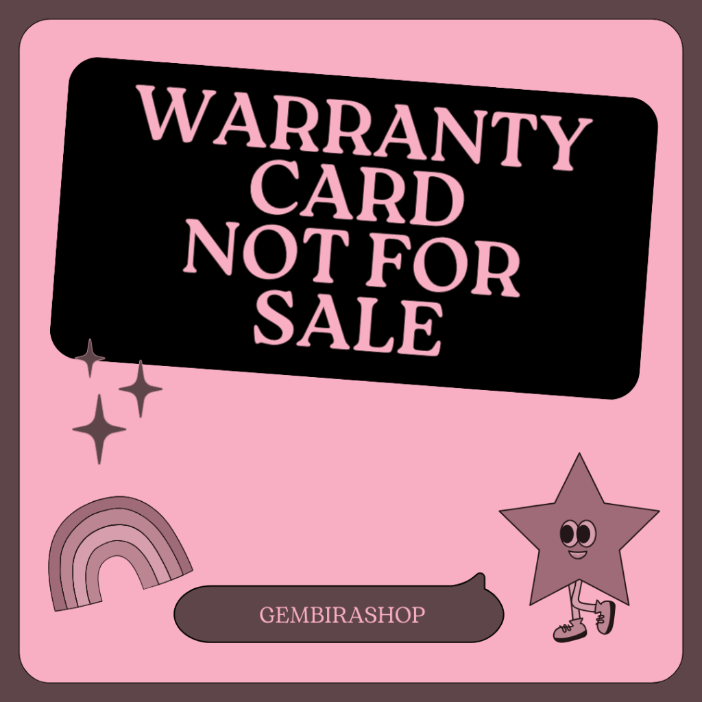 ✨NOT FOR SALE✨ GembiraShops Warranty Card
