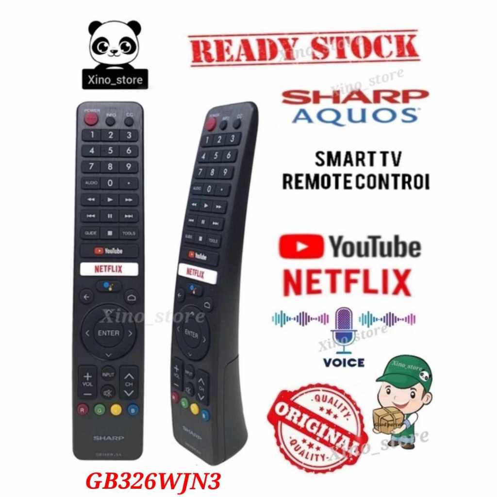 100% Original Sharp Google Assistant Voice LED Anddroid Smart Tv Remote Control GB326WJN3