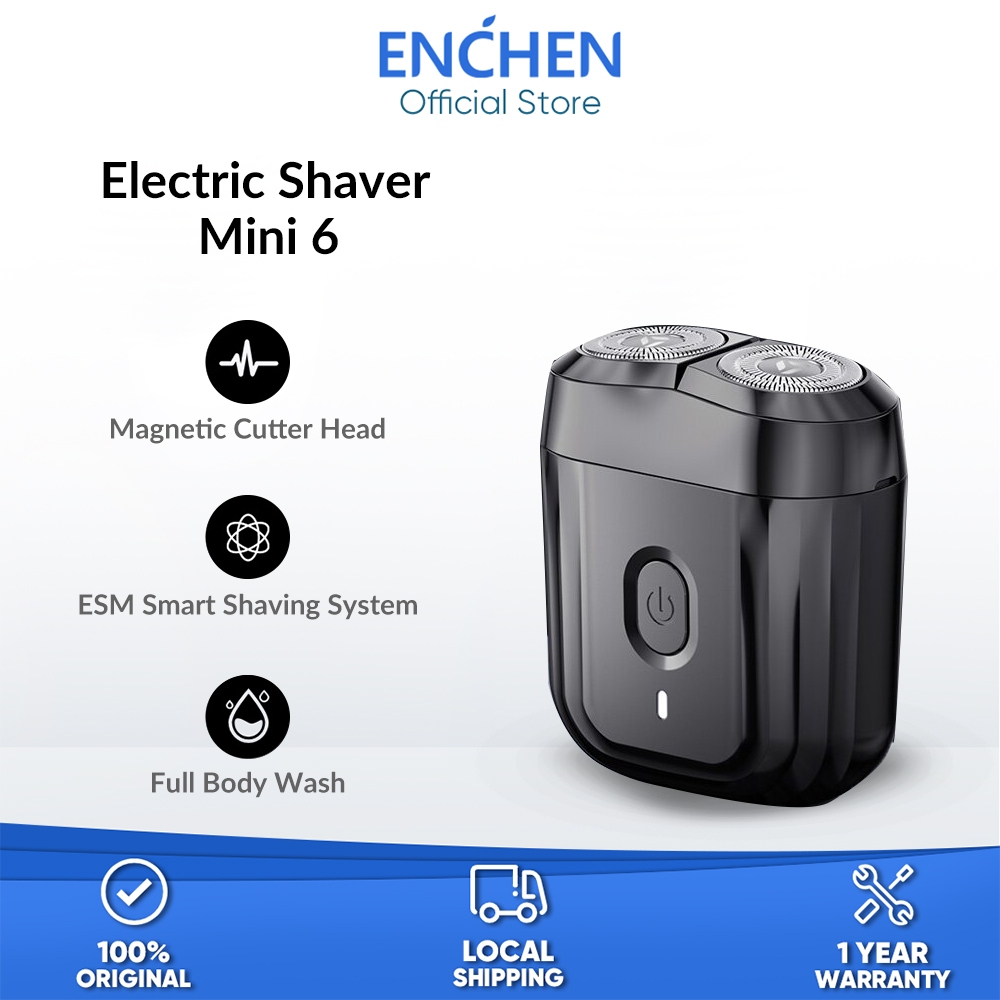 Enchen Mini 6 Electric Shaver 2 Floating Head Portable Shaver Machine Magnetic Cutter Head Full Body Wash Shaver Man