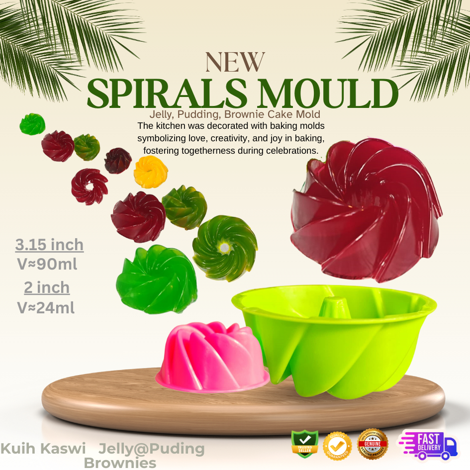 TWISTER MOULD/JELLY MOLD/PUDDING/AGAR JELLY/ACUAN VIRAL//CAKE MOLD/ACUAN KASWI/MOLD KUIH/AYU PUTERI/JELLY CUP/5cm/8cm2