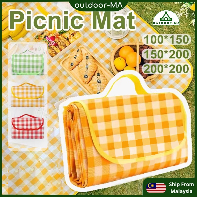 Picnic Mat 200*200cm Portable Waterproof Camping Outdoor Mat Tikar Berkelah PhotoBackground Diaper Changing Mat 野餐布