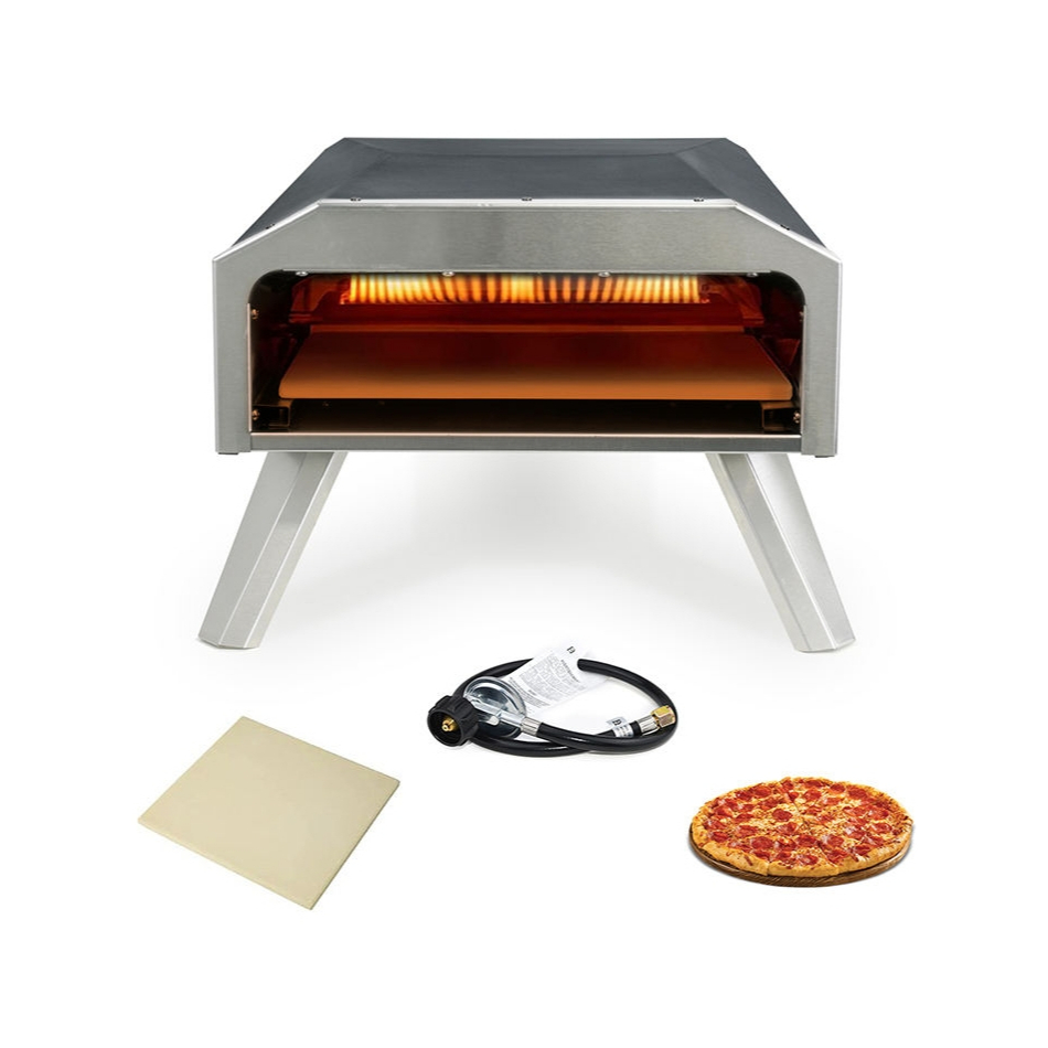 Stainless Steel Commercial Propane Pizza Oven 12Inch Single Layer Outdoor Gas Pizza Oven