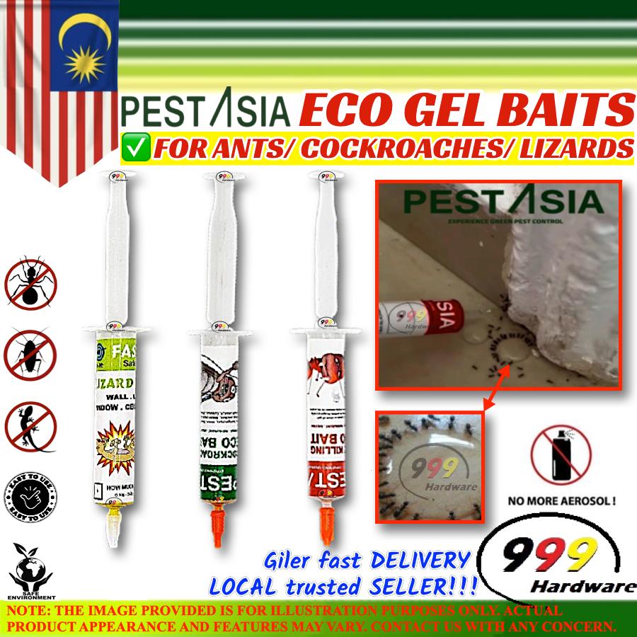 999 PEST ASIA Ant Wipe Out Gel Bait/ Pest Control Cockroach Gel Bait/ FAST GUN Lizard Gel Bait / racun lipas /ubat semut