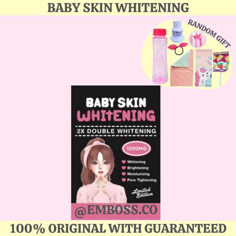 3 FREE GIFT NEW PACKAGING BABY SKIN WHITENING BSW BABYSKINWHITENING SUPPLEMENT PUTIH WHITENING SUPPLEMENT GLOW