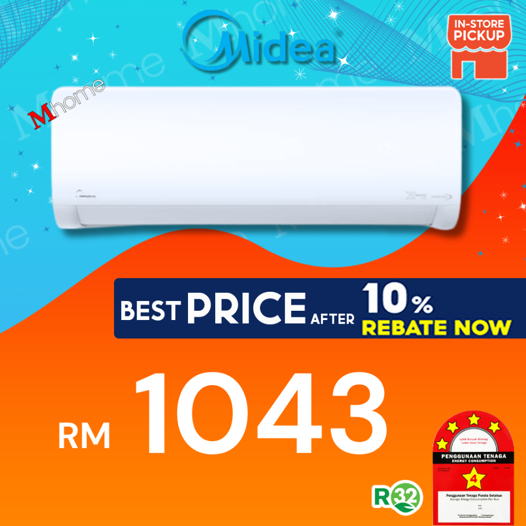 Midea Inverter 5 star Air Cond/Air conditioner R32 MSXS-CRDN8/MSEP-CRFN8 1hp 1.5hp 2hp 2.5hp